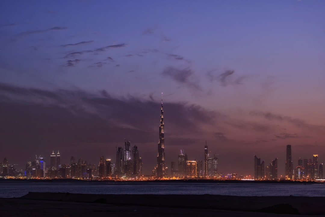 Elite model in Dubai skyline